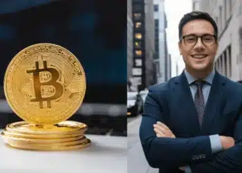 Bitcoin na Wall Street, zdroj: Canva, ideogram