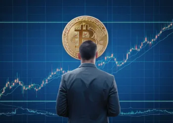 Bitcoin analytik pozerá na graf BTC