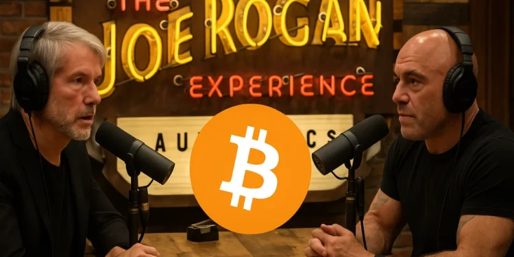 Mihael Saylor a Joe Rogan - ilustračný