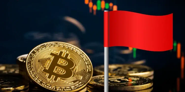 Bitcoin - červená vlajka