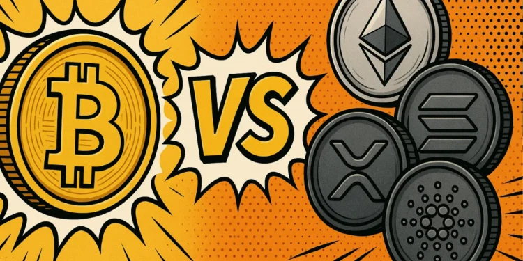 Bitcoin vs altcoiny